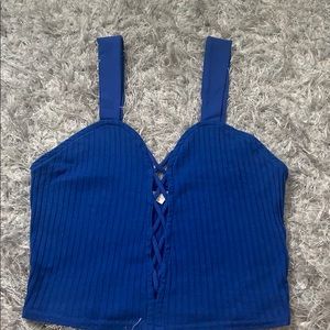 Blue crop top from silence +noise